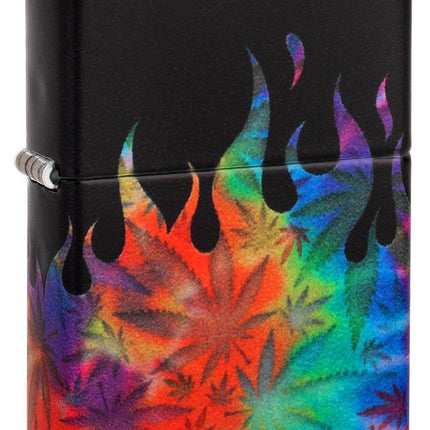zippo lighters flame leaf design